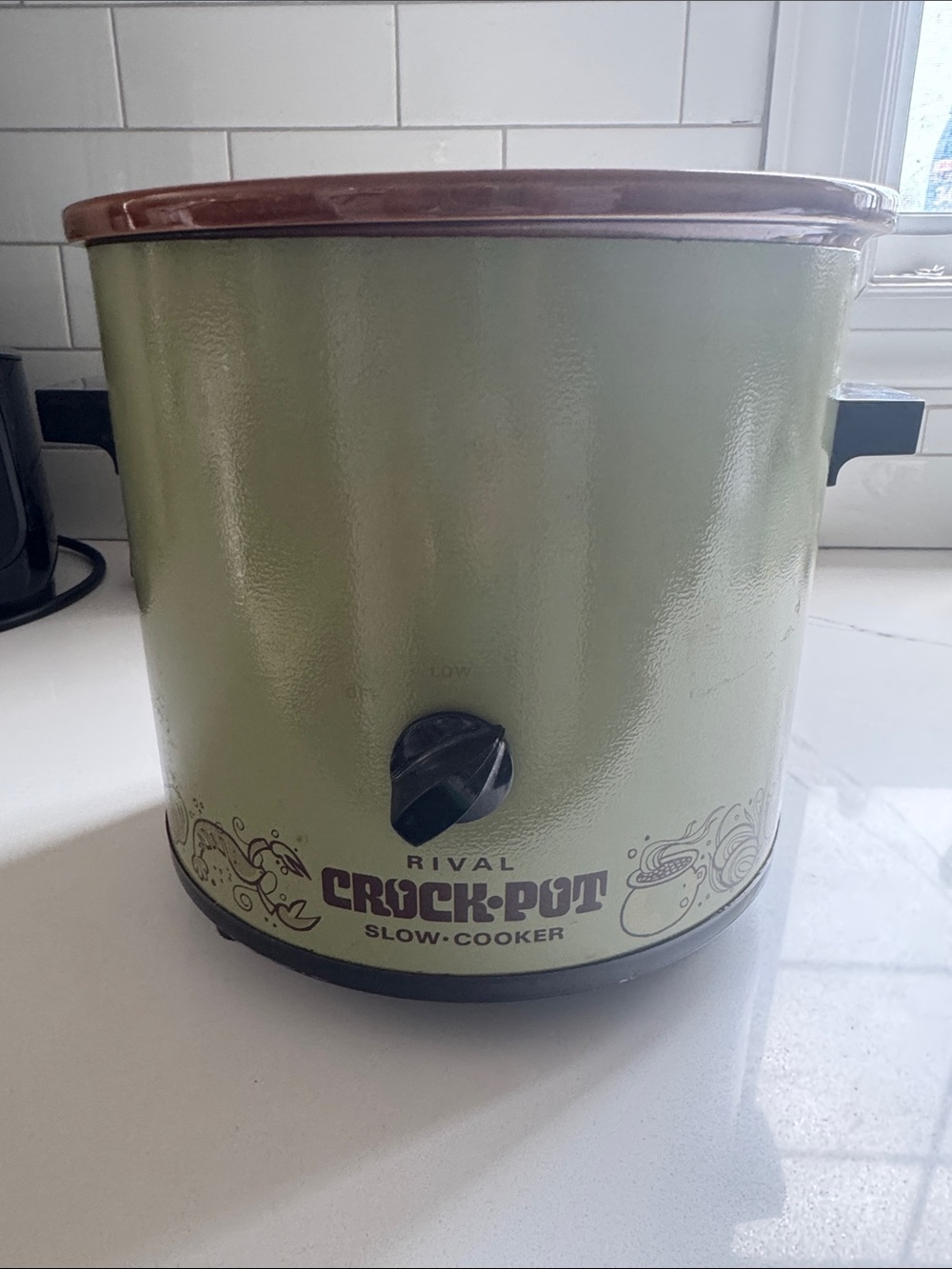 Vintage 70s Crock-Pot Green Slow Cooker - still works!